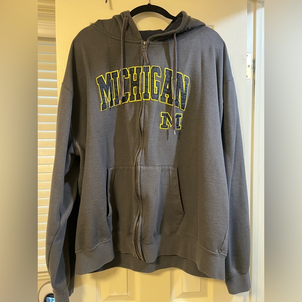 Gray Michigan Hoodie